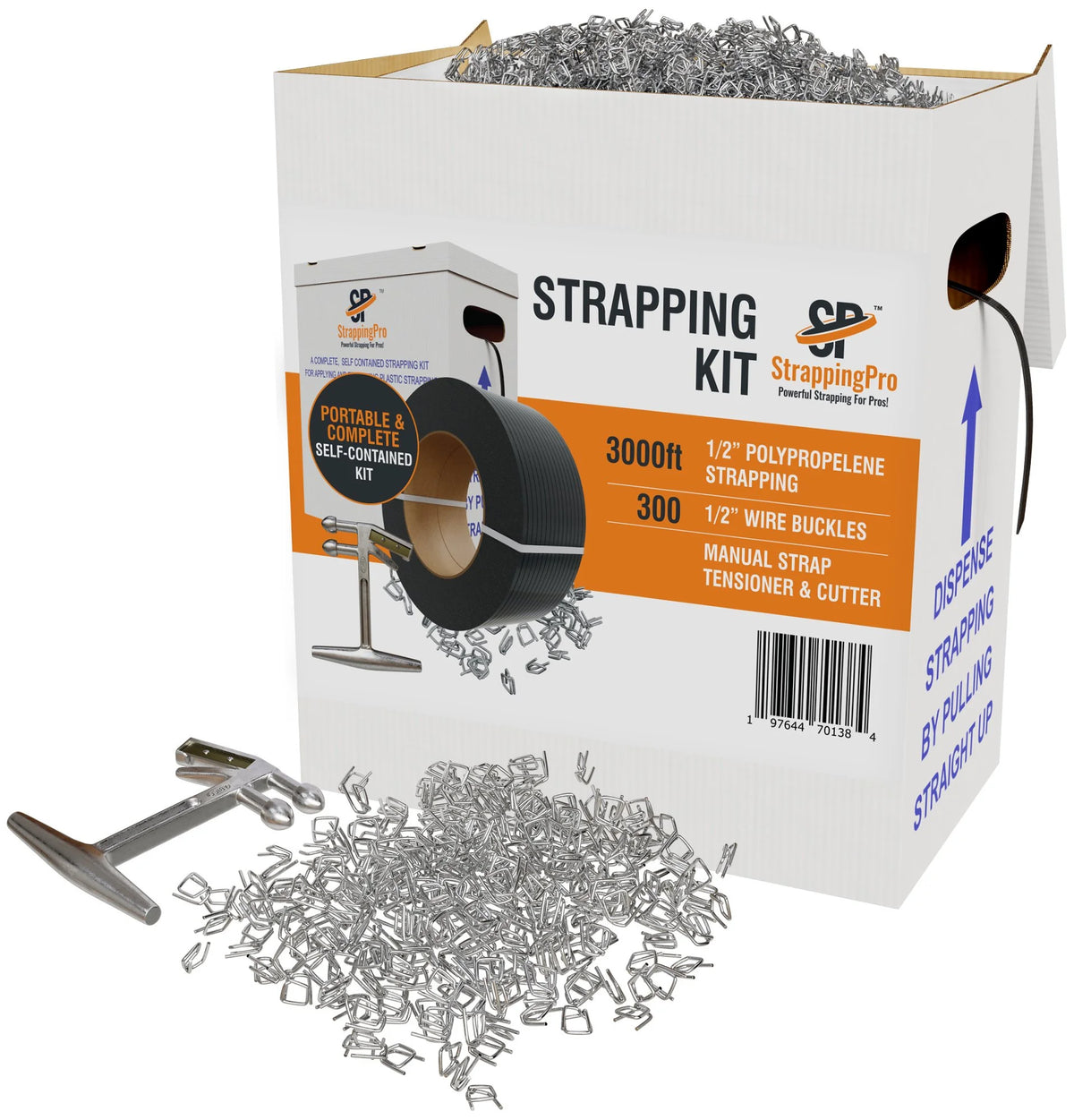 Portable 1/2" Polypropylene Strapping Kit — 3,000 ft