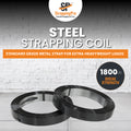 Steel Strapping — 12-Roll Skid, Multiple Sizes